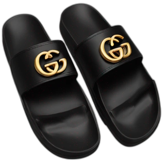 Black Gucci slide emoji