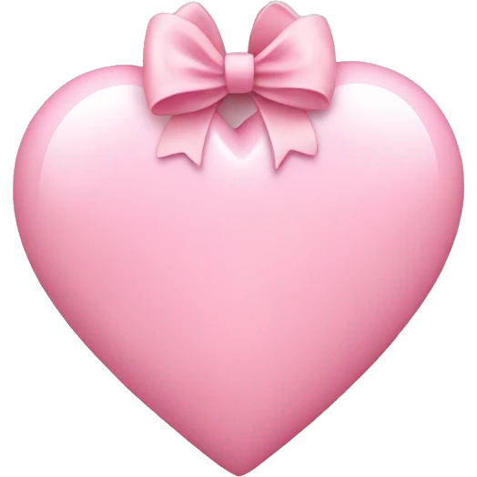 light pink heart with bow  emoji