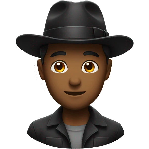 classic black fedora emoji