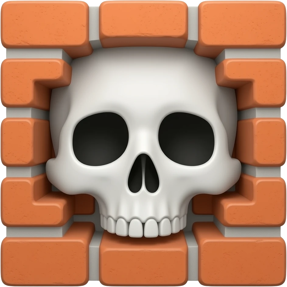 brick skeleton emoji