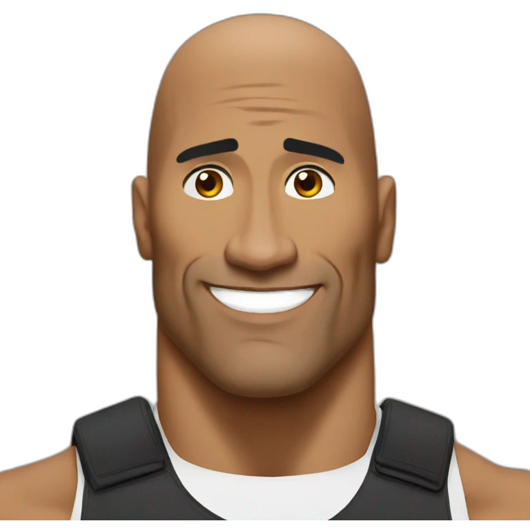 The Rock qui pete emoji