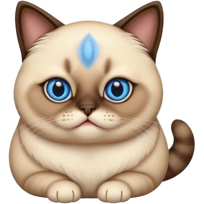 chubby siamese cat emoji
