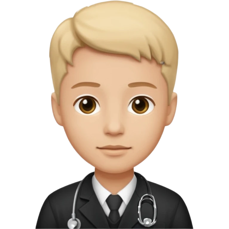 doctor with black uniform emoji