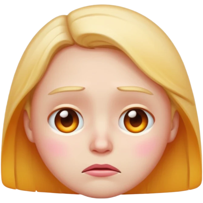 emoji representing 'Bad', sad disappointed face, vibrant colors emoji