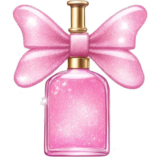 Fairy light pink perfume glitter in bow emoji