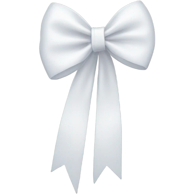 Aesthetic white bow emoji
