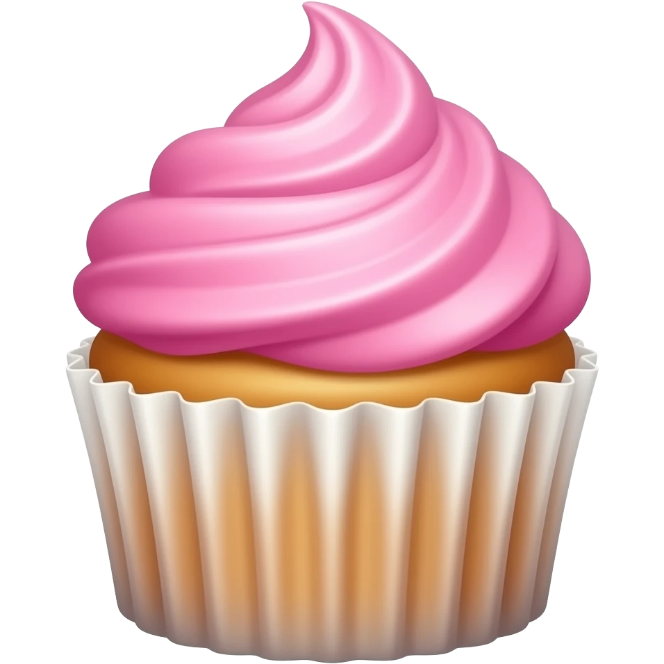 Cupcake with pink icing emoji