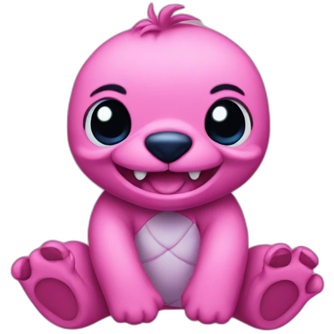 Stich pink emoji