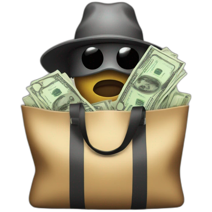 Bandit with bag of money emoji