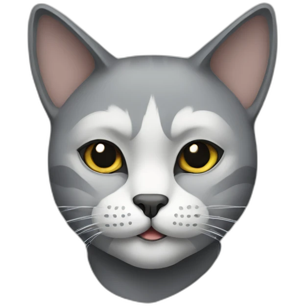 Grey masked cat emoji
