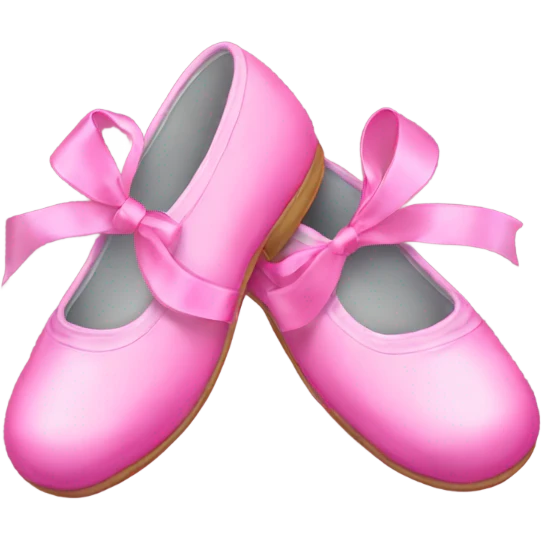 Pink dance shoes with ribbons emoji