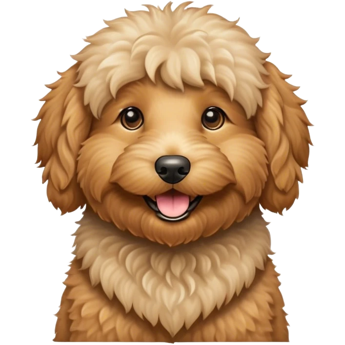 Golden doodle dog happy emoji