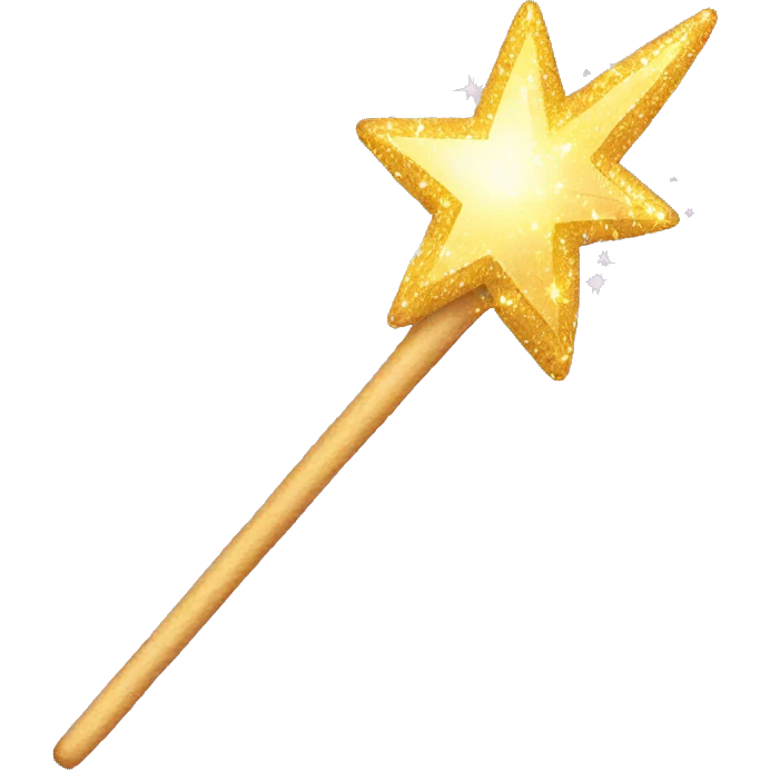 Sparkly magic wand emoji