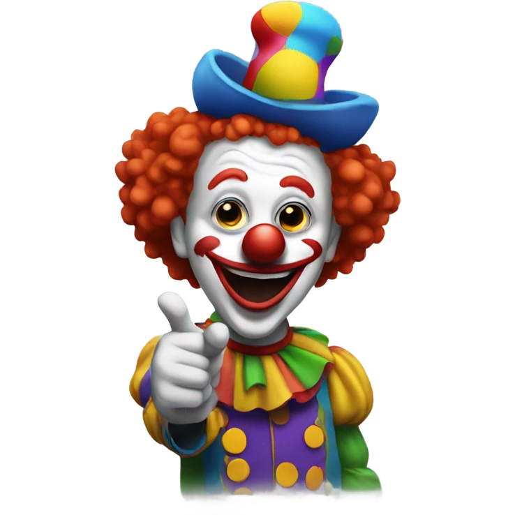 Clown pointing emoji