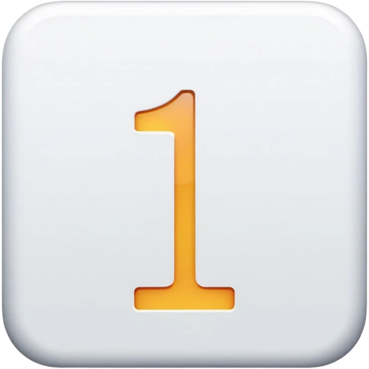 Number 1 emoji