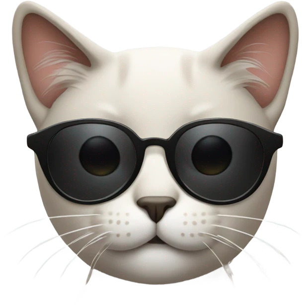 Cat with sunglasses emoji
