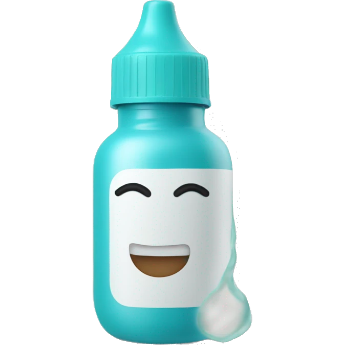 create an emoji of an aqua foundation bottle emoji