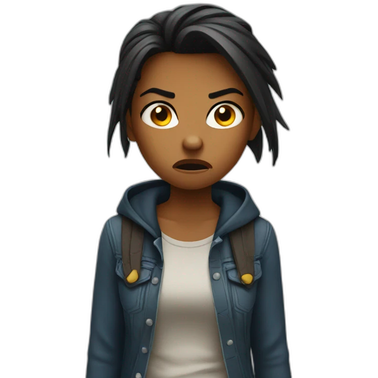 Angry girl emoji