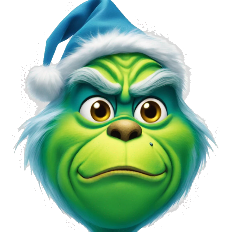 The grinch blue emoji
