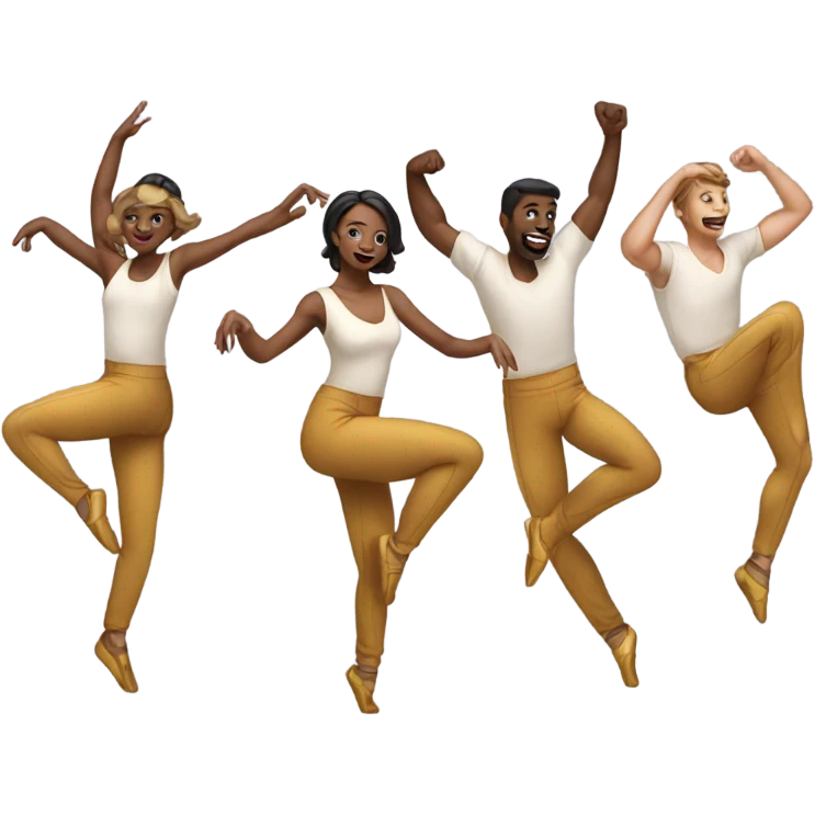 Group of dancers male and female  emoji