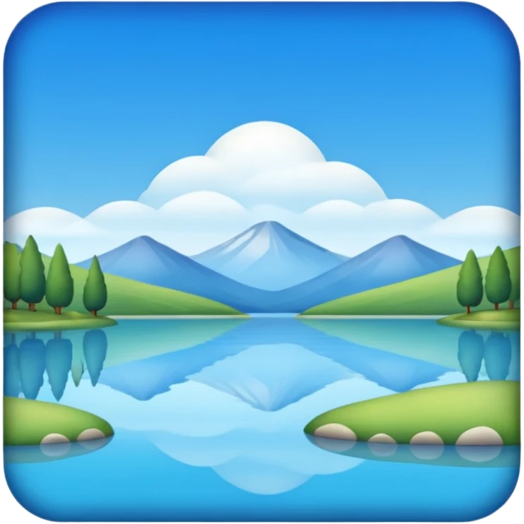 Emoji of lake in Apple style emoji