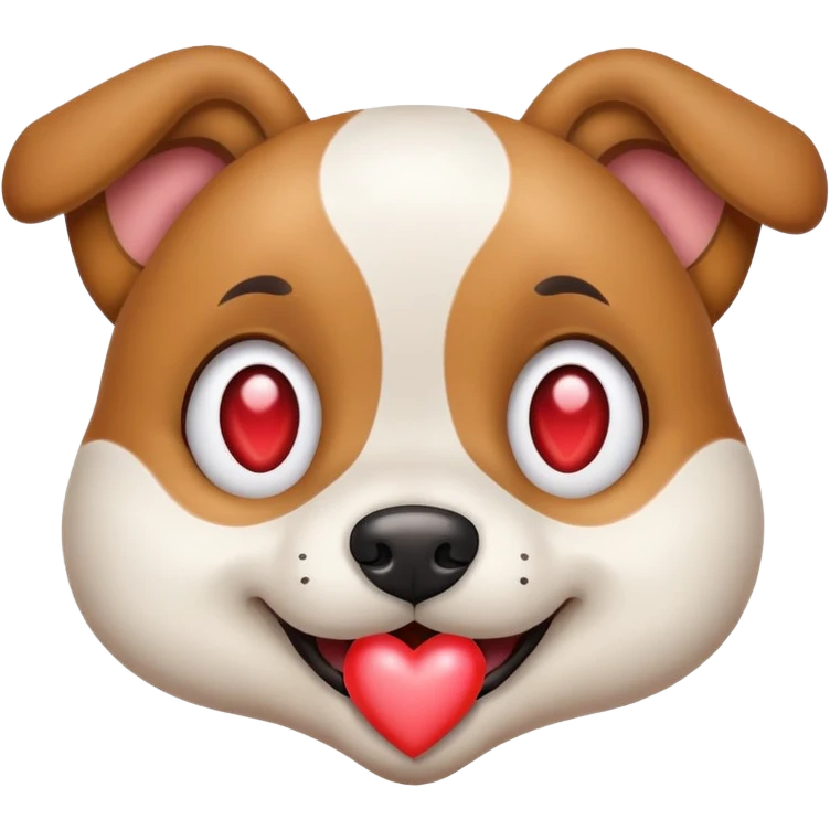 Dog with heart eyes emoji