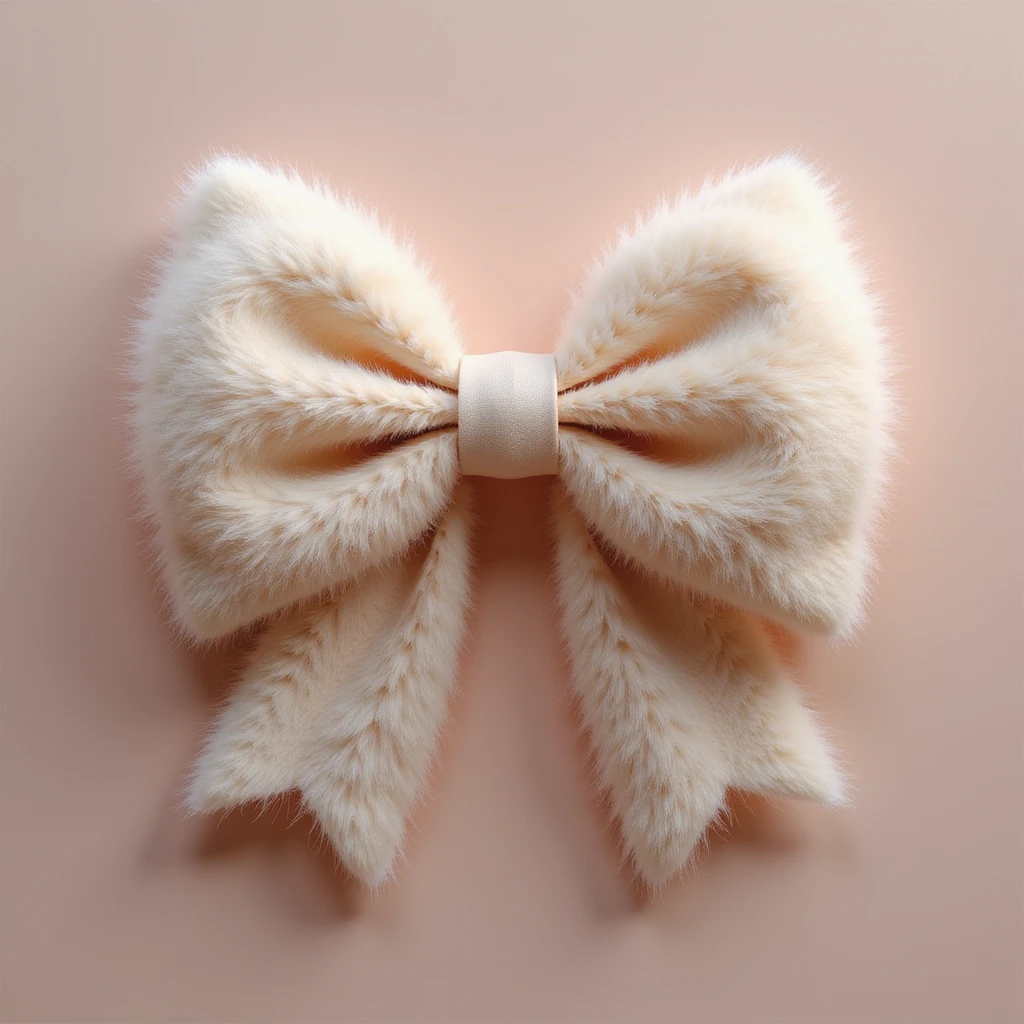 fluffy bow, realistic texture, gentle lighting emoji