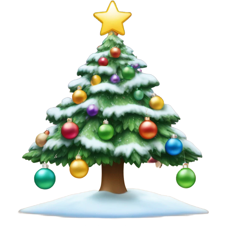 Snow Christmas tree emoji