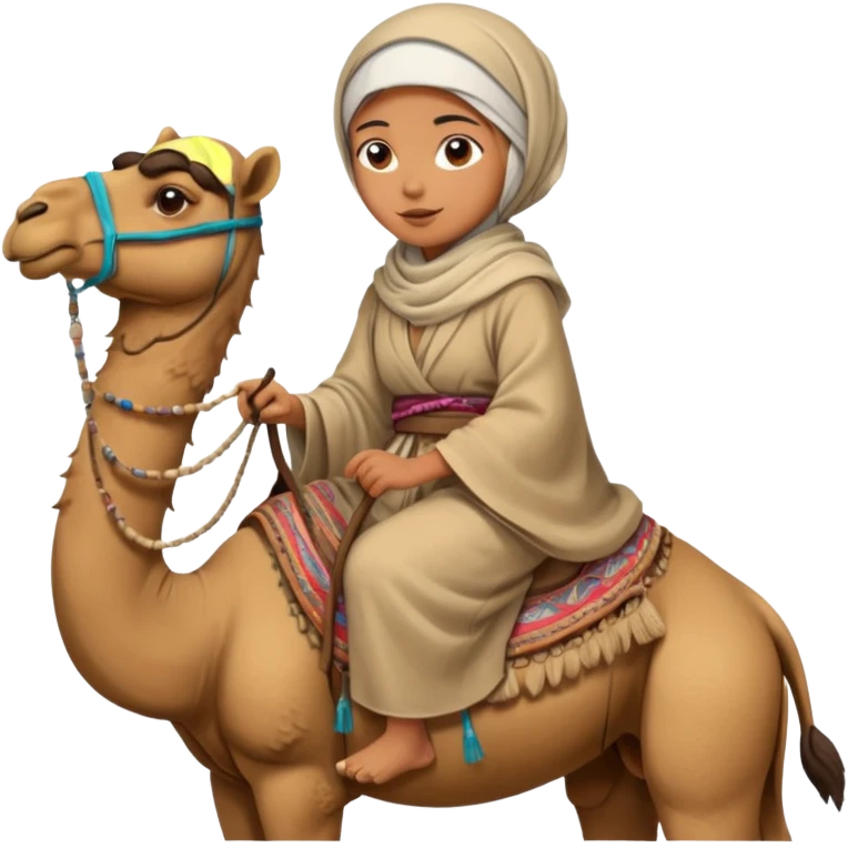 Desert Nomad Traveler with camel emoji