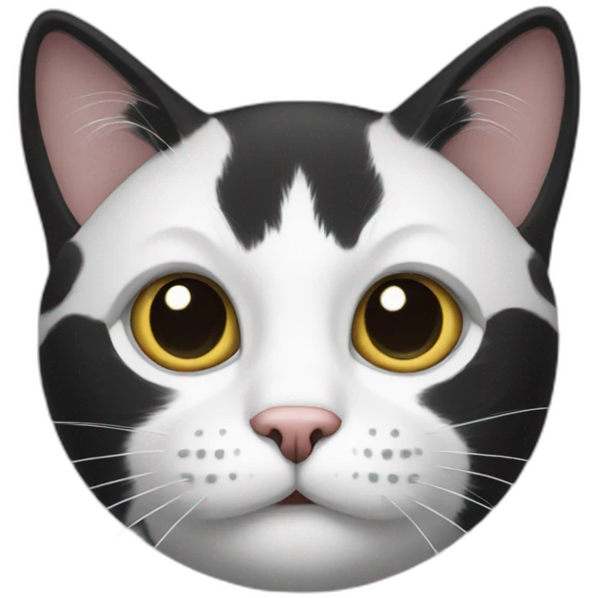 Black and white cat emoji