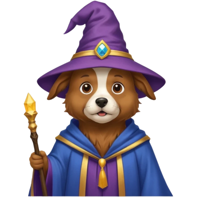 Dog wizard emoji