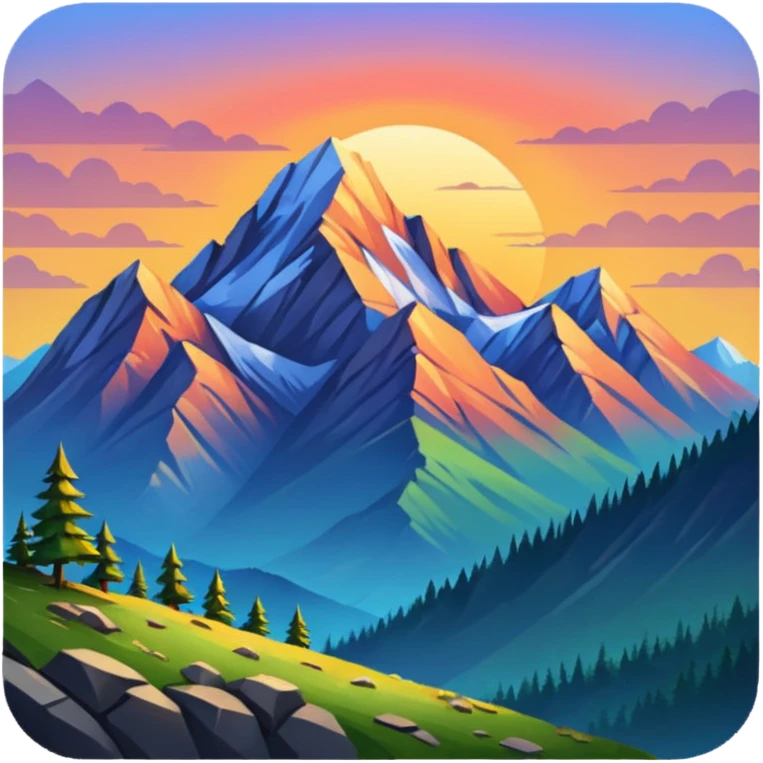 mountain sunrise emoji