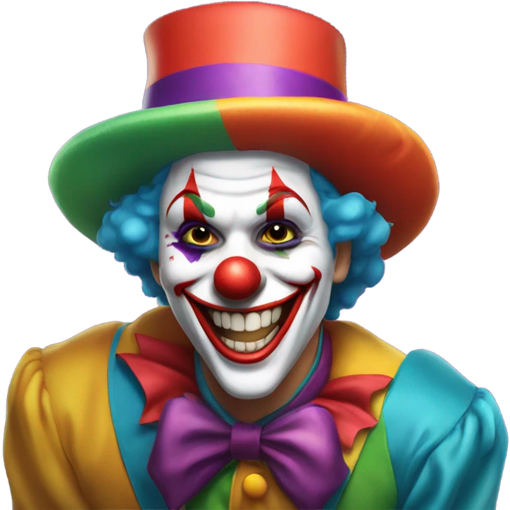 A joker clown laughing emoji