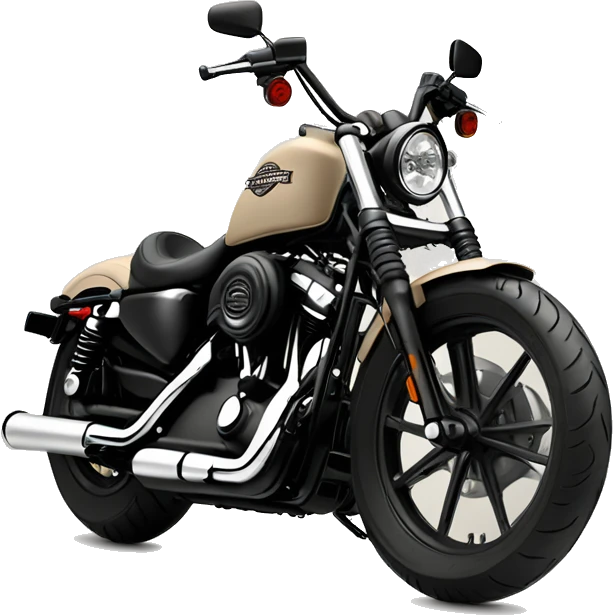 Beige Harley-Davidson iron883 emoji