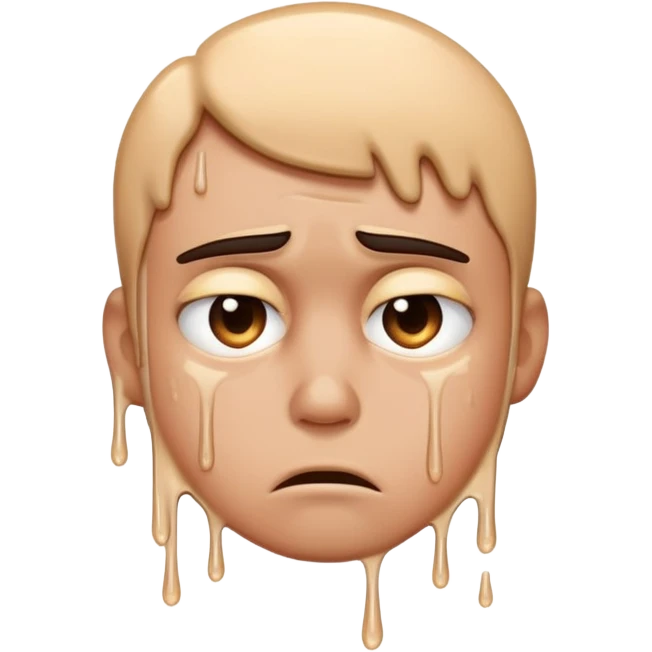 Sad but angry dripping in sweat emoji