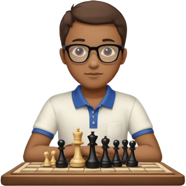 Player with chess clock, Chess club. emoji