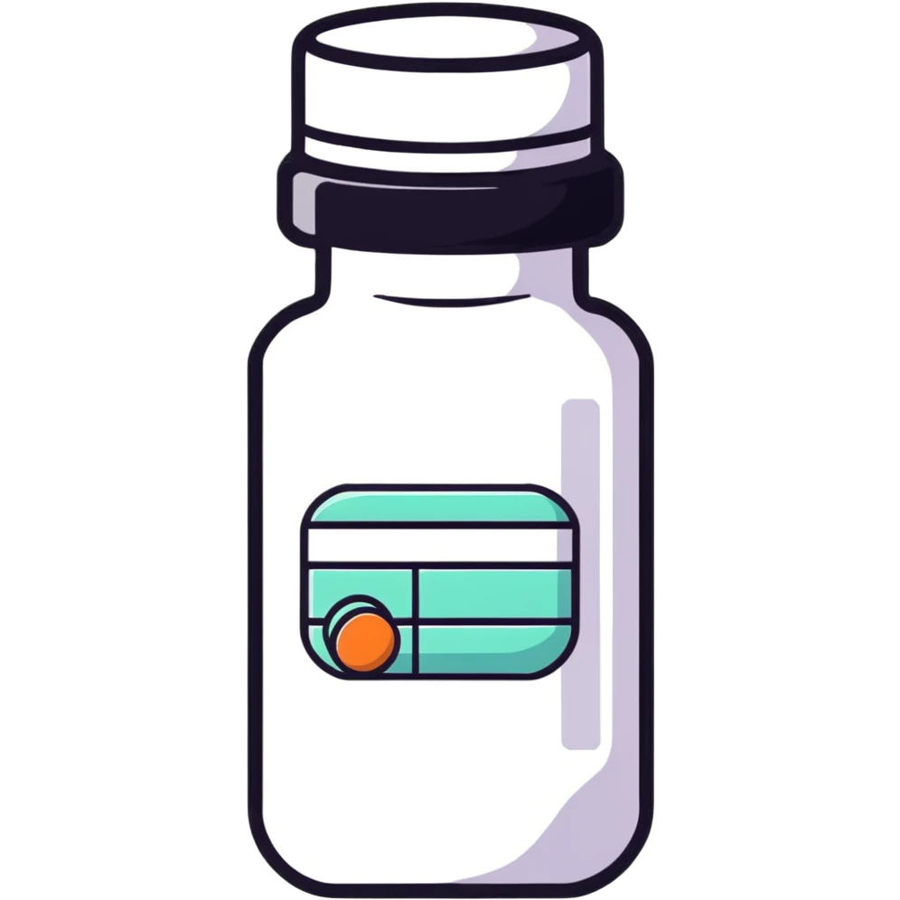 medicine pill bottle with tablets emoji