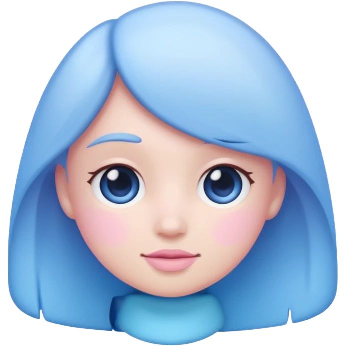 light pink and blue emoji