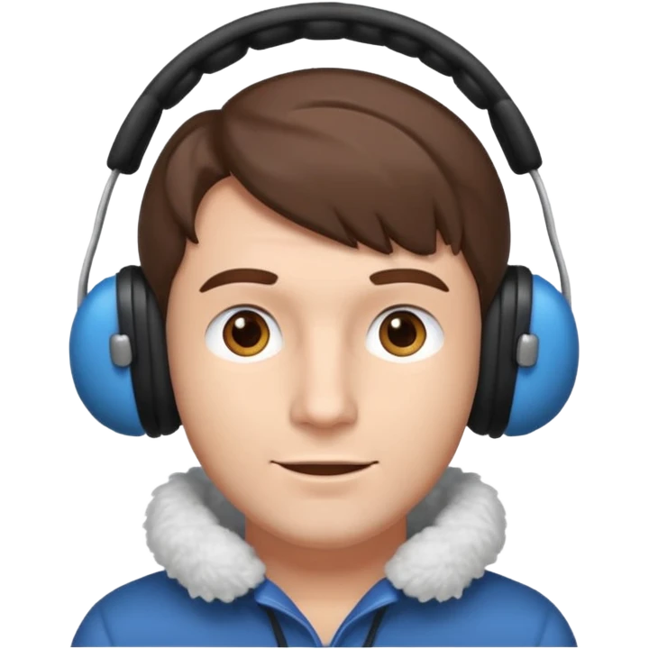 man wearing earmuff emoji