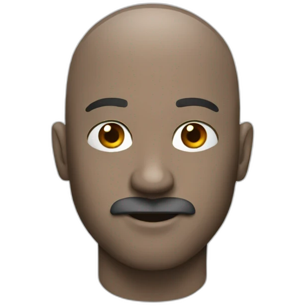 men caught with a beard and bald head emoji