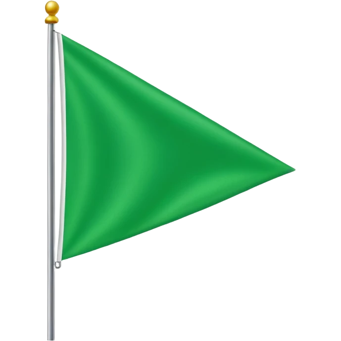 Bright Green triangle flag emoji