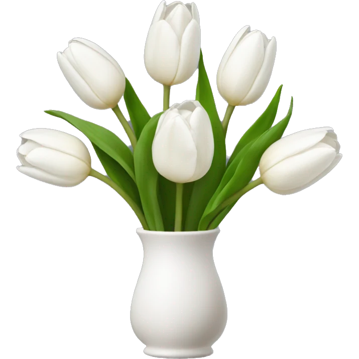 white tulip bouquet  emoji