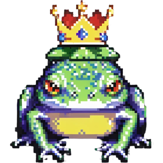 crowned frog emoji