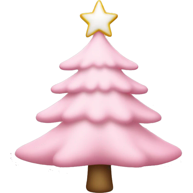 light pink christmas tree emoji