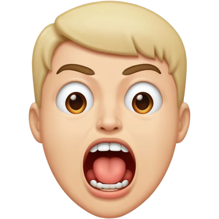 Moaning with mouth open wide  emoji