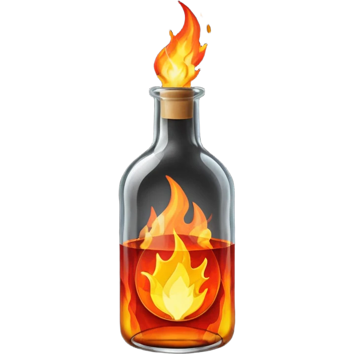 bottle on fire emoji
