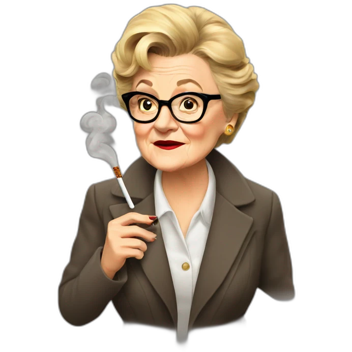 Jessica Fletcher smoking emoji