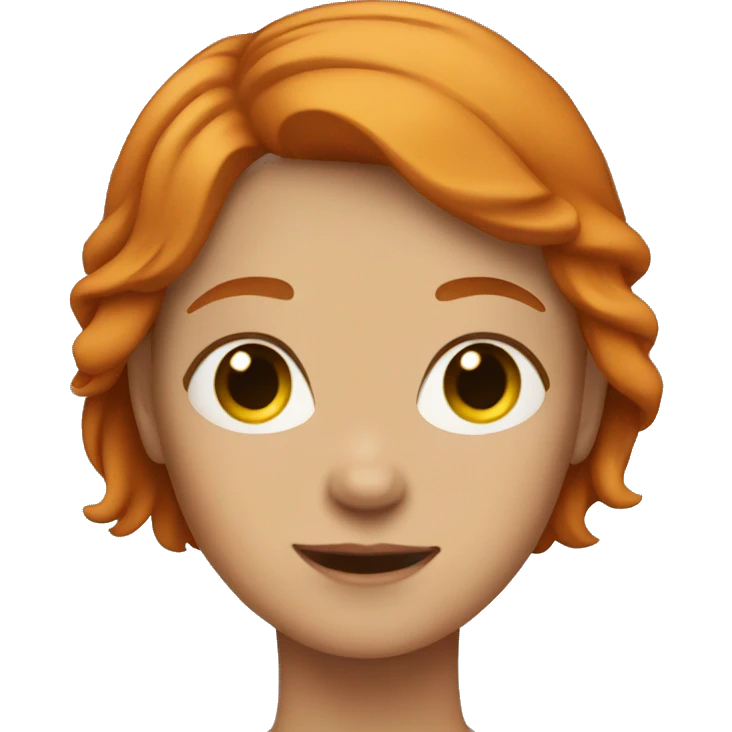 Girl with Short Ginger hair  emoji