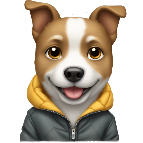 Dog with jacket emoji