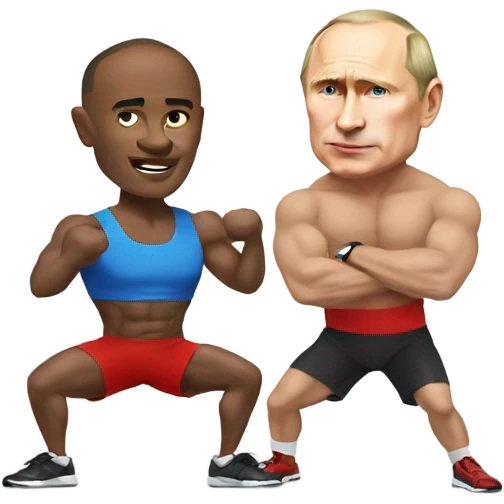  working out with Vladimir Putin  emoji